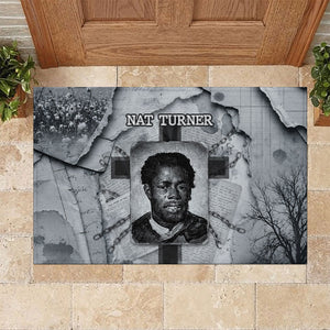 Nat Turner Rubber Doormat Black History Rebellion - Vintage Newspaper