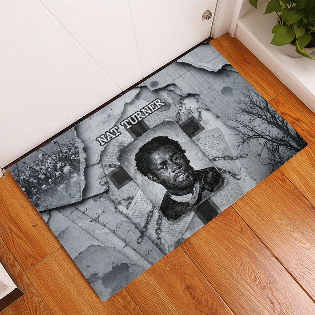 Nat Turner Rubber Doormat Black History Rebellion - Vintage Newspaper