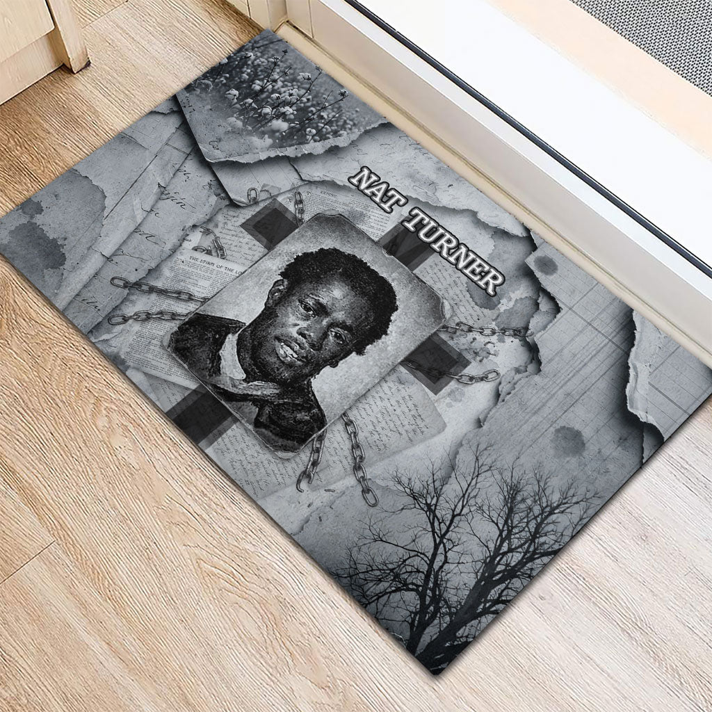 Nat Turner Rubber Doormat Black History Rebellion - Vintage Newspaper