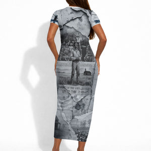 Nat Turner Short Sleeve Bodycon Dress Black History Rebellion - Vintage Newspaper