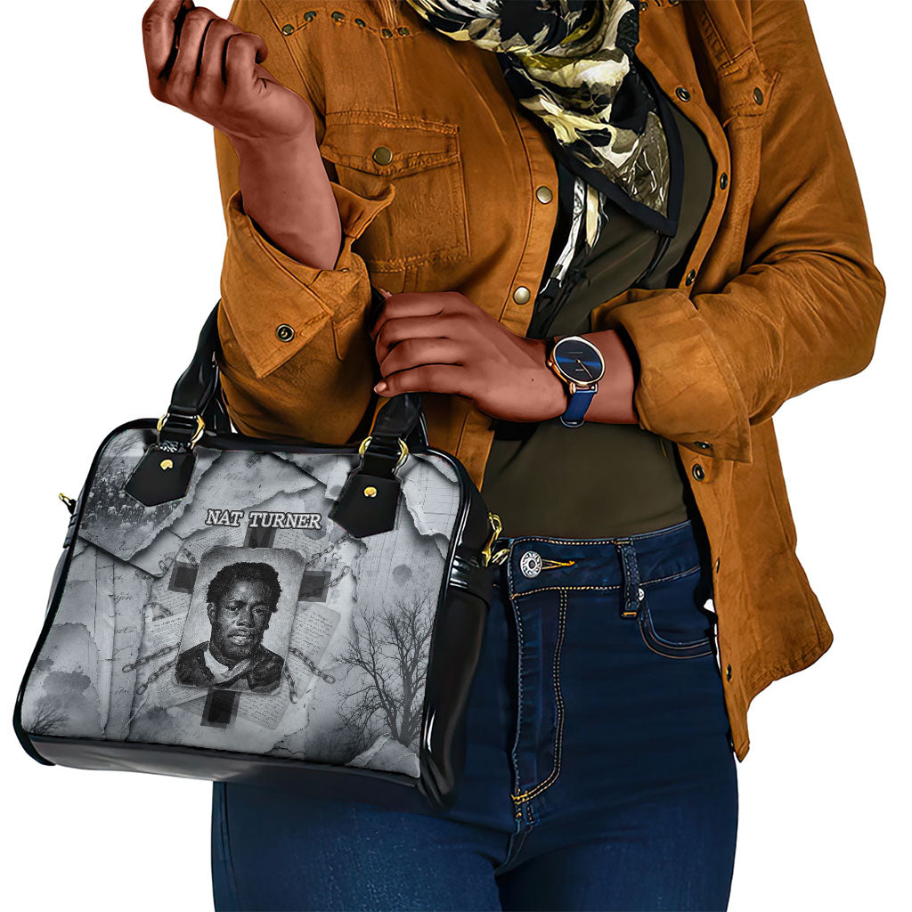 Nat Turner Shoulder Handbag Black History Rebellion - Vintage Newspaper