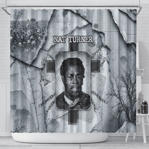 Nat Turner Shower Curtain Black History Rebellion - Vintage Newspaper