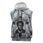 Nat Turner Sleeveless Hoodie Black History Rebellion - Vintage Newspaper