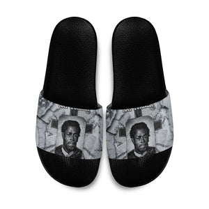 Nat Turner Slide Sandals Black History Rebellion - Vintage Newspaper
