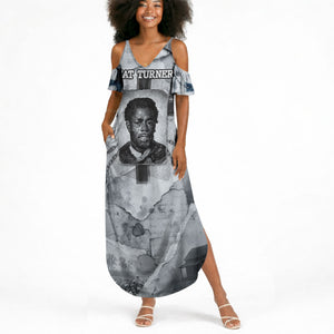 Nat Turner Summer Maxi Dress Black History Rebellion - Vintage Newspaper
