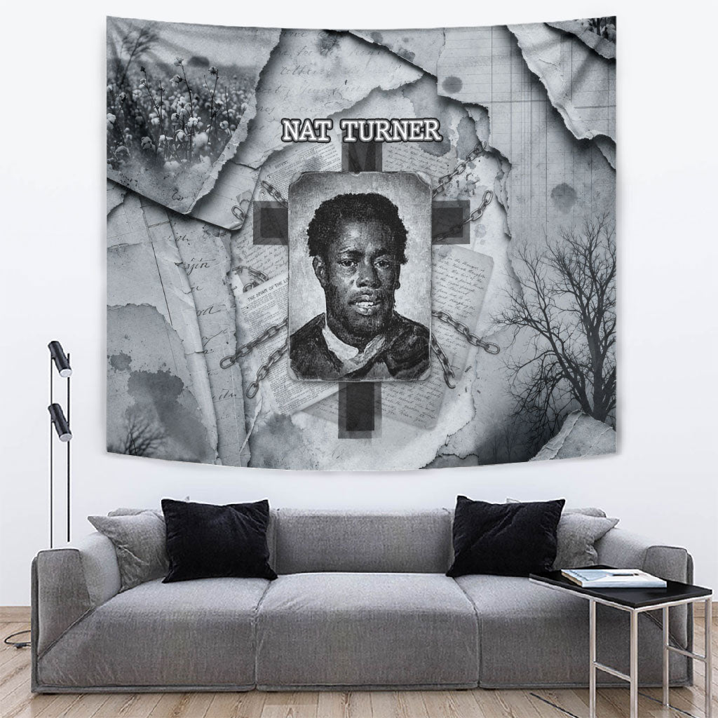 Nat Turner Tapestry Black History Rebellion - Vintage Newspaper