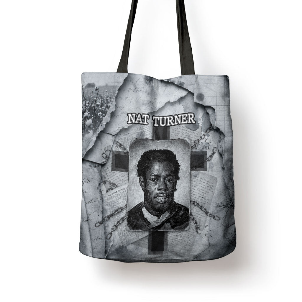Nat Turner Tote Bag Black History Rebellion - Vintage Newspaper