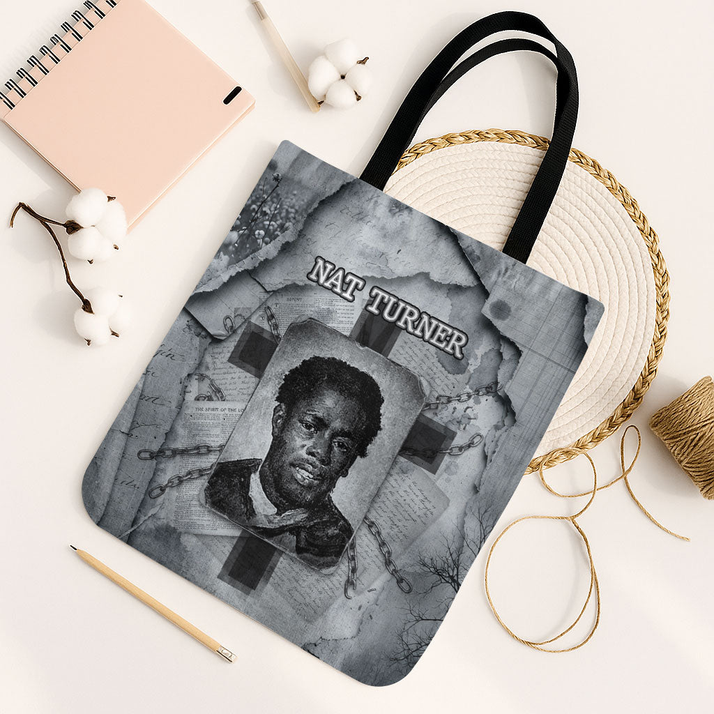 Nat Turner Tote Bag Black History Rebellion - Vintage Newspaper