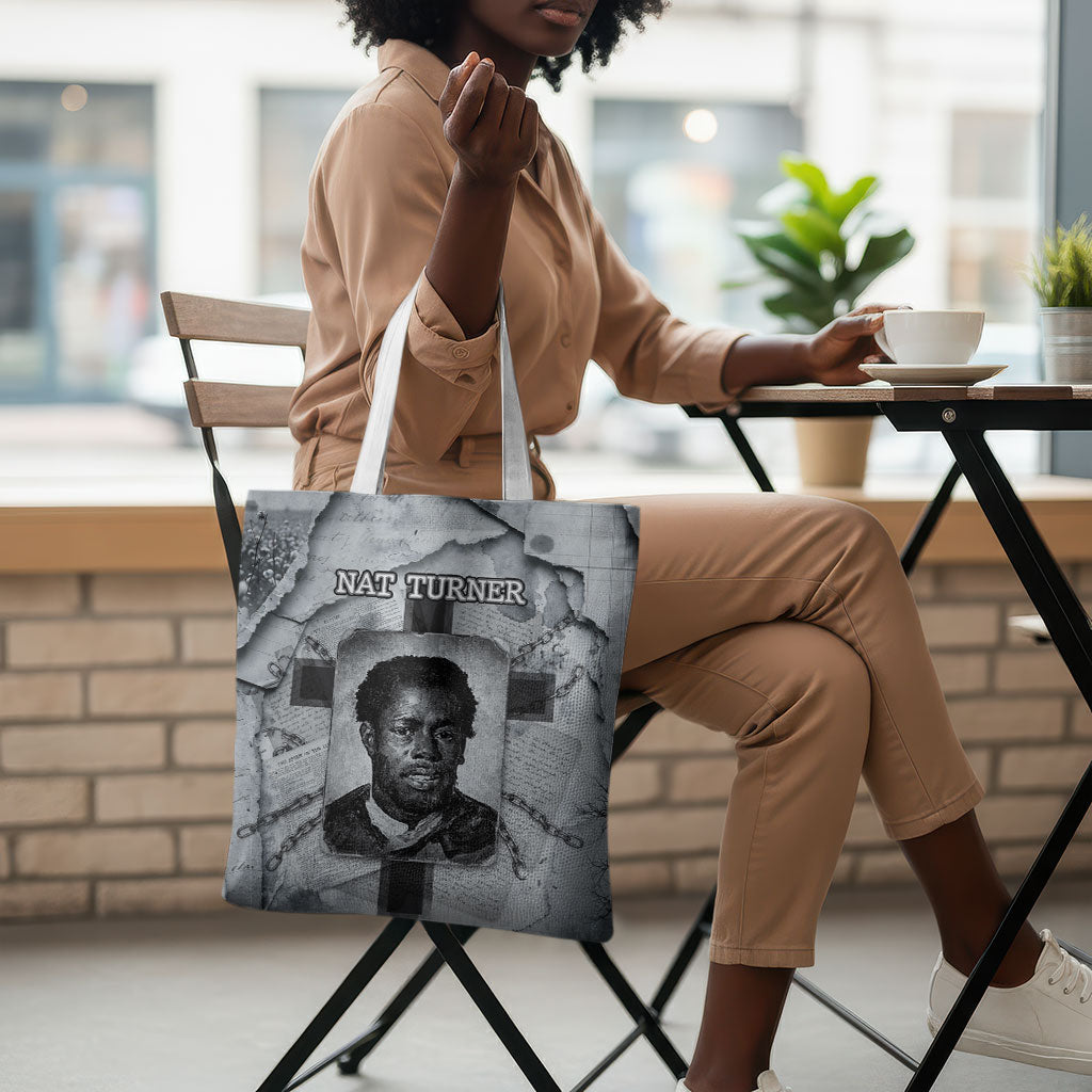 Nat Turner Tote Bag Black History Rebellion - Vintage Newspaper