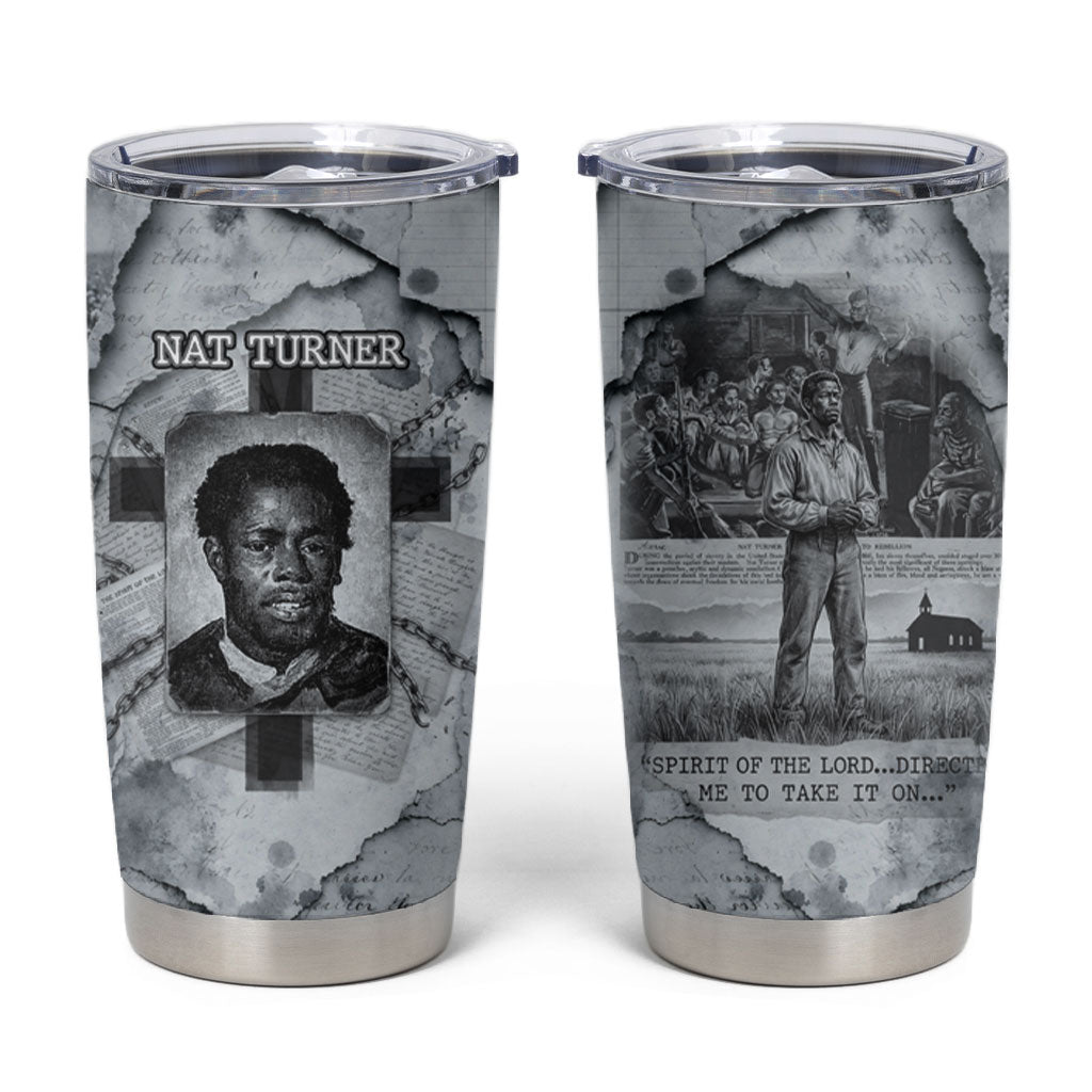 Nat Turner Tumbler Cup Black History Rebellion - Vintage Newspaper