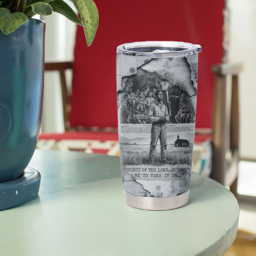 Nat Turner Tumbler Cup Black History Rebellion - Vintage Newspaper