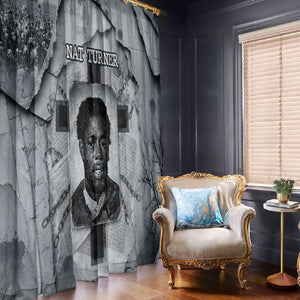 Nat Turner Window Curtain Black History Rebellion - Vintage Newspaper