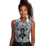 Nat Turner Women Sleeveless Polo Shirt Black History Rebellion - Vintage Newspaper