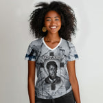 Nat Turner Women V-Neck T-Shirt Black History Rebellion - Vintage Newspaper