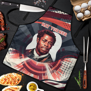 Nat Turner Black History Apron Retro Pop Art Swirl Sunburst Portrait Freedom