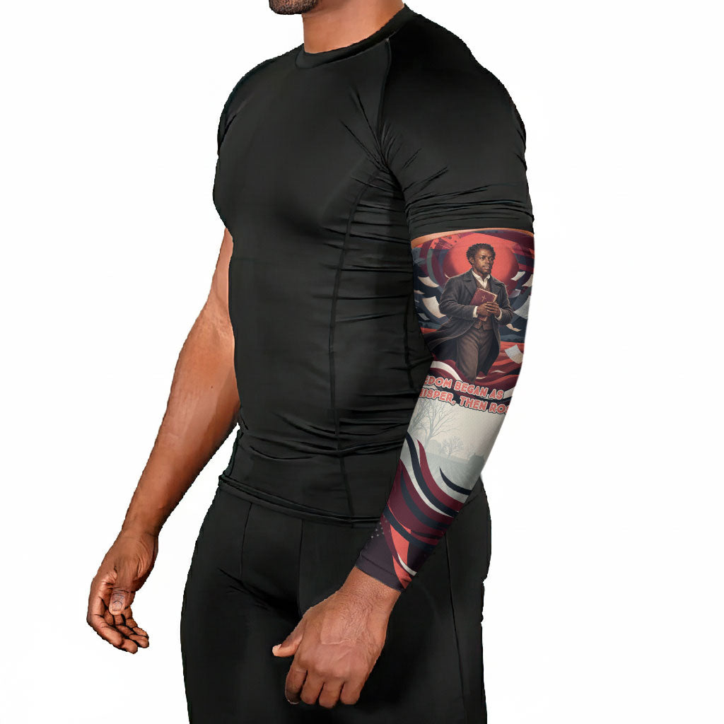Nat Turner Black History Arm Sleeves Retro Pop Art Swirl Sunburst Portrait Freedom