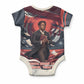 Nat Turner Black History Baby Onesie Retro Pop Art Swirl Sunburst Portrait Freedom