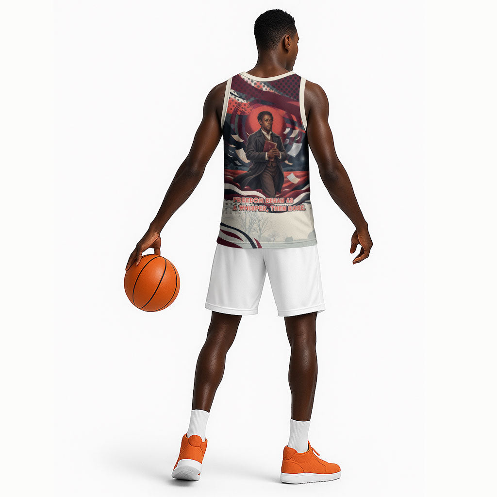 Nat Turner Black History Basketball Jersey Retro Pop Art Swirl Sunburst Portrait Freedom