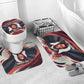 Nat Turner Black History Bathroom Set Retro Pop Art Swirl Sunburst Portrait Freedom