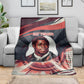 Nat Turner Black History Blanket Retro Pop Art Swirl Sunburst Portrait Freedom