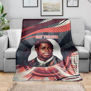 Nat Turner Black History Blanket Retro Pop Art Swirl Sunburst Portrait Freedom