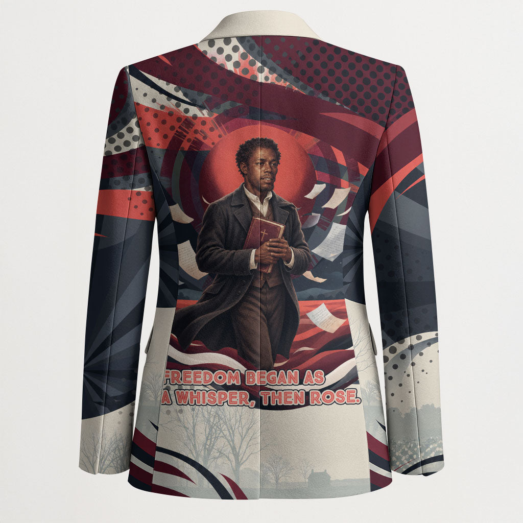 Nat Turner Black History Blazer Retro Pop Art Swirl Sunburst Portrait Freedom