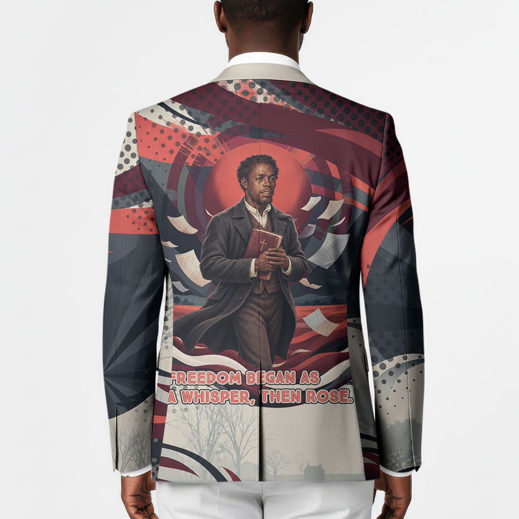 Nat Turner Black History Blazer Retro Pop Art Swirl Sunburst Portrait Freedom
