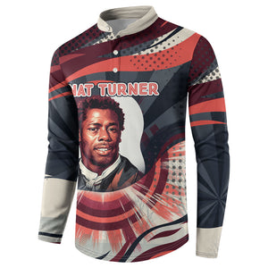 Nat Turner Black History Button Sweatshirt Retro Pop Art Swirl Sunburst Portrait Freedom