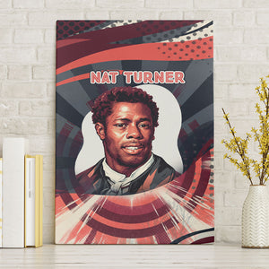 Nat Turner Black History Canvas Wall Art Retro Pop Art Swirl Sunburst Portrait Freedom