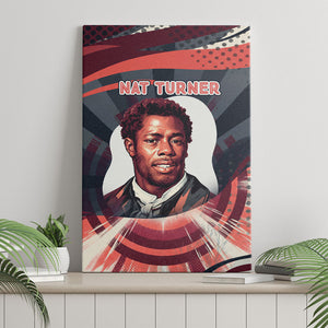 Nat Turner Black History Canvas Wall Art Retro Pop Art Swirl Sunburst Portrait Freedom