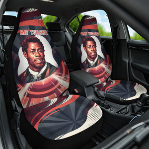 Nat Turner Black History Car Seat Cover Retro Pop Art Swirl Sunburst Portrait Freedom
