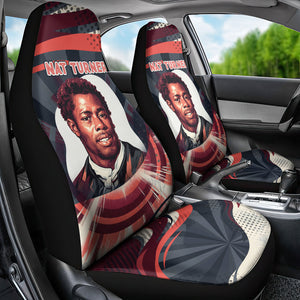 Nat Turner Black History Car Seat Cover Retro Pop Art Swirl Sunburst Portrait Freedom