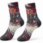 Nat Turner Black History Crew Socks Retro Pop Art Swirl Sunburst Portrait Freedom