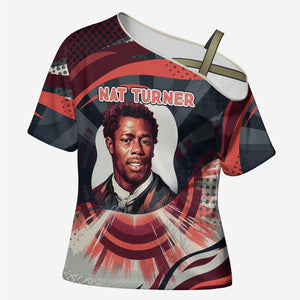 Nat Turner Black History Cross Shoulder Shirt Retro Pop Art Swirl Sunburst Portrait Freedom
