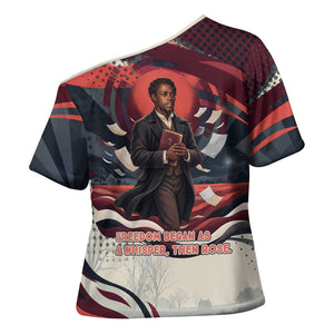 Nat Turner Black History Cross Shoulder Shirt Retro Pop Art Swirl Sunburst Portrait Freedom