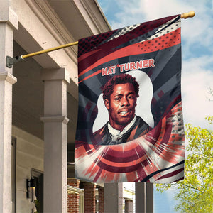 Nat Turner Black History Garden Flag Retro Pop Art Swirl Sunburst Portrait Freedom