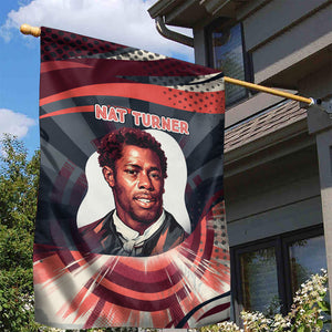 Nat Turner Black History Garden Flag Retro Pop Art Swirl Sunburst Portrait Freedom