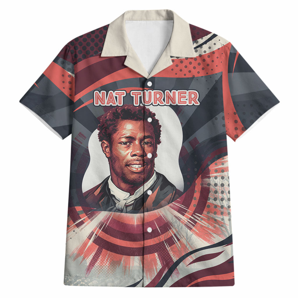 Nat Turner Black History Hawaiian Shirt Retro Pop Art Swirl Sunburst Portrait Freedom