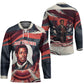 Nat Turner Black History Hockey Jersey Retro Pop Art Swirl Sunburst Portrait Freedom