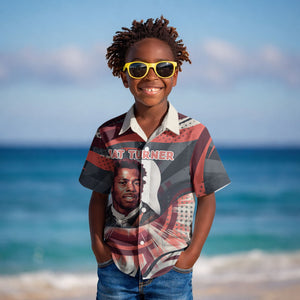 Nat Turner Black History Kid Hawaiian Shirt Retro Pop Art Swirl Sunburst Portrait Freedom