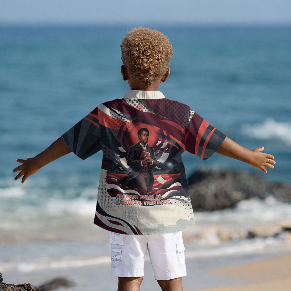 Nat Turner Black History Kid Hawaiian Shirt Retro Pop Art Swirl Sunburst Portrait Freedom