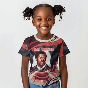 Nat Turner Black History Kid T shirt Retro Pop Art Swirl Sunburst Portrait Freedom
