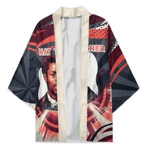 Nat Turner Black History Kimono Retro Pop Art Swirl Sunburst Portrait Freedom