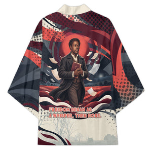 Nat Turner Black History Kimono Retro Pop Art Swirl Sunburst Portrait Freedom