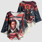 Nat Turner Black History Kimono Sleeve Blouse Retro Pop Art Swirl Sunburst Portrait Freedom
