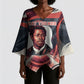Nat Turner Black History Kimono Sleeve Blouse Retro Pop Art Swirl Sunburst Portrait Freedom