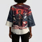 Nat Turner Black History Kimono Sleeve Blouse Retro Pop Art Swirl Sunburst Portrait Freedom