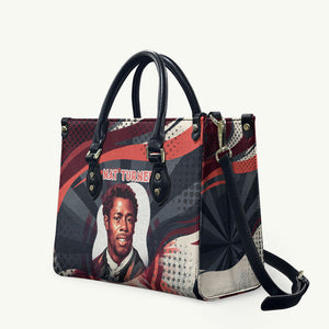 Nat Turner Black History Leather Bag Retro Pop Art Swirl Sunburst Portrait Freedom
