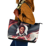 Nat Turner Black History Leather Tote Bag Retro Pop Art Swirl Sunburst Portrait Freedom