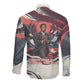 Nat Turner Black History Long Sleeve Button Shirt Retro Pop Art Swirl Sunburst Portrait Freedom